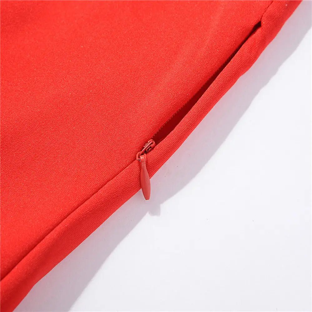 1950's Red Polkadot Pinup Girl Dress with Flowing Skirt and Vested Front - Cosparty