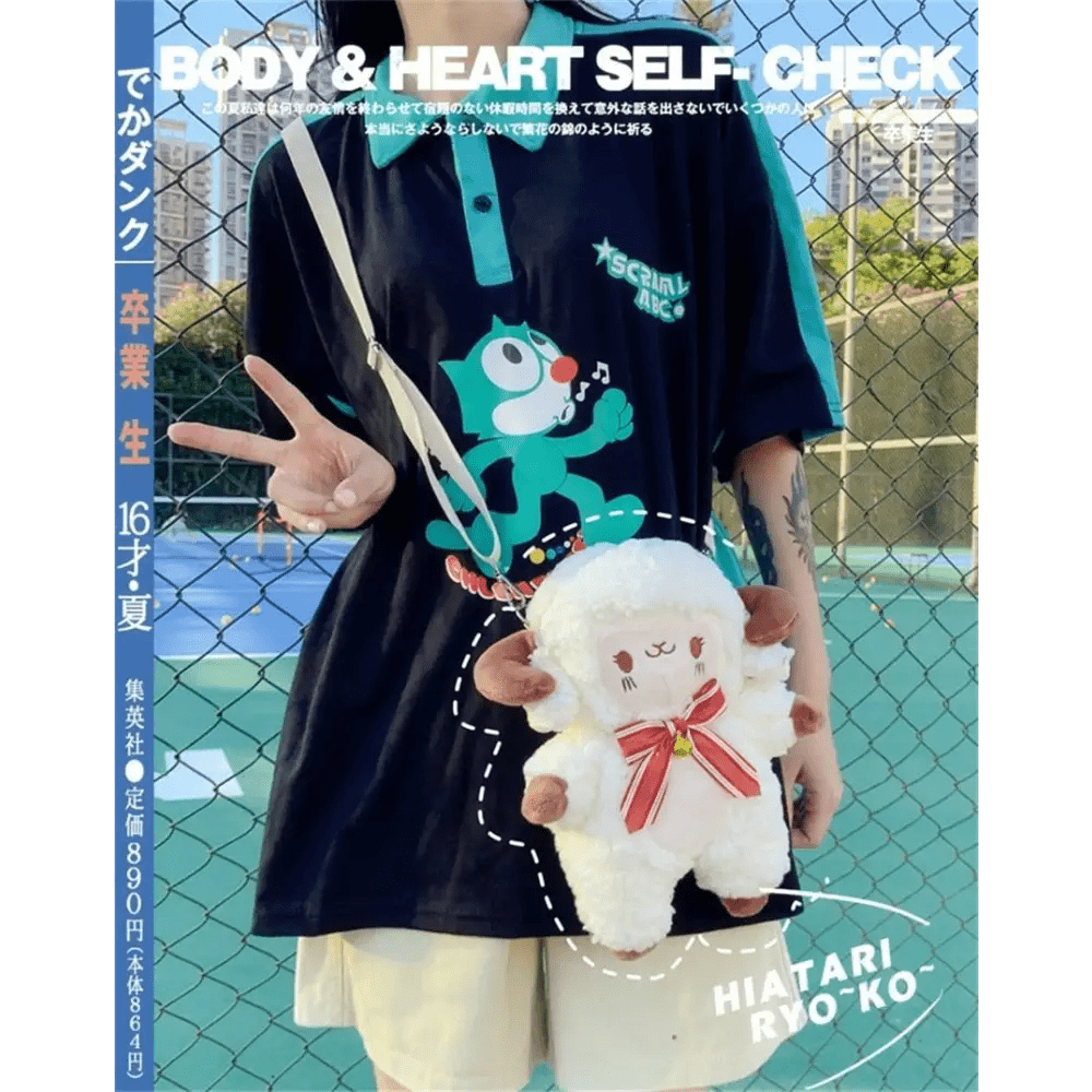 3D Kawaii Ram Sheep Crossbody Handbag for Cosparty - Cosparty