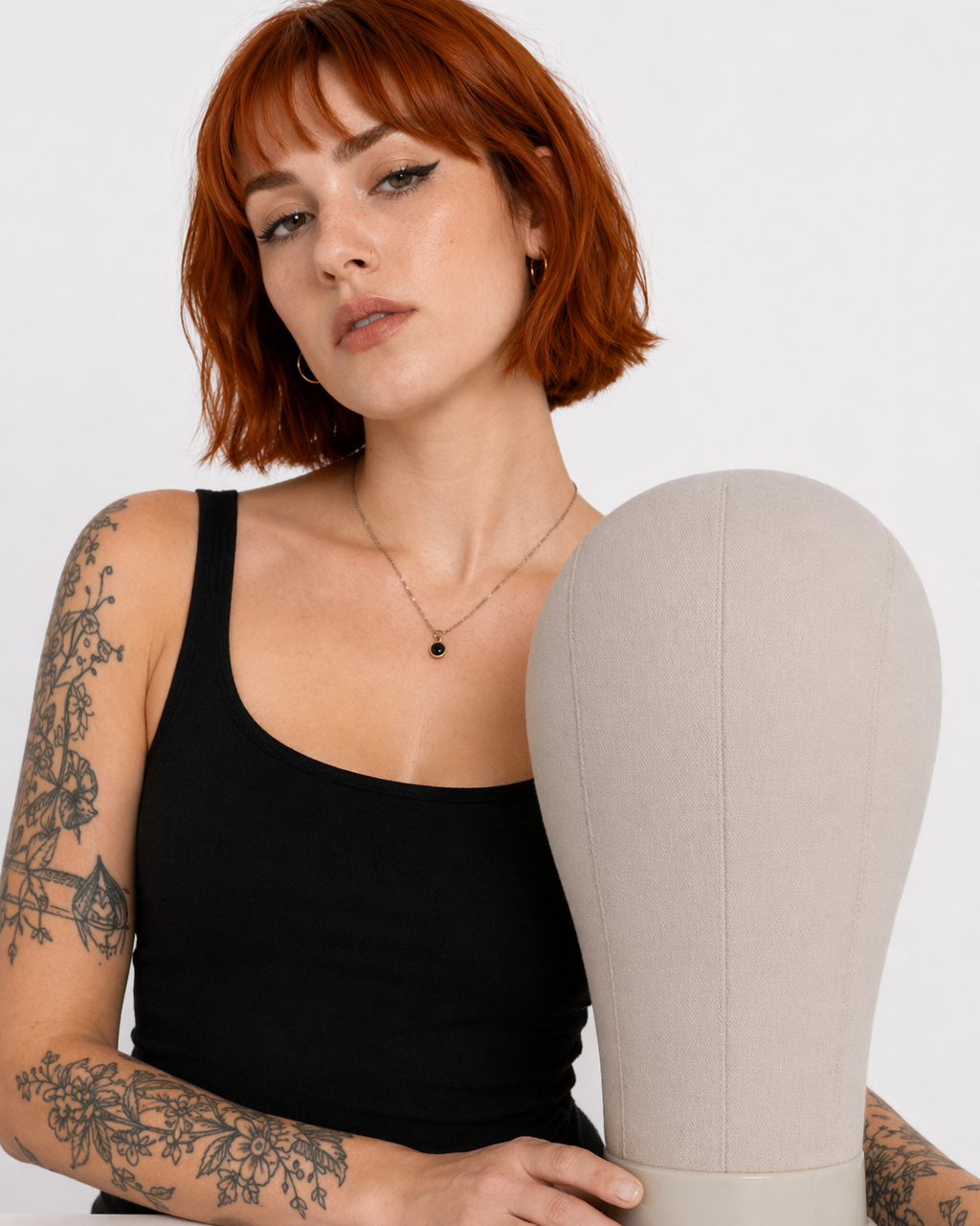 Canvas mannequin wig head 24 inch