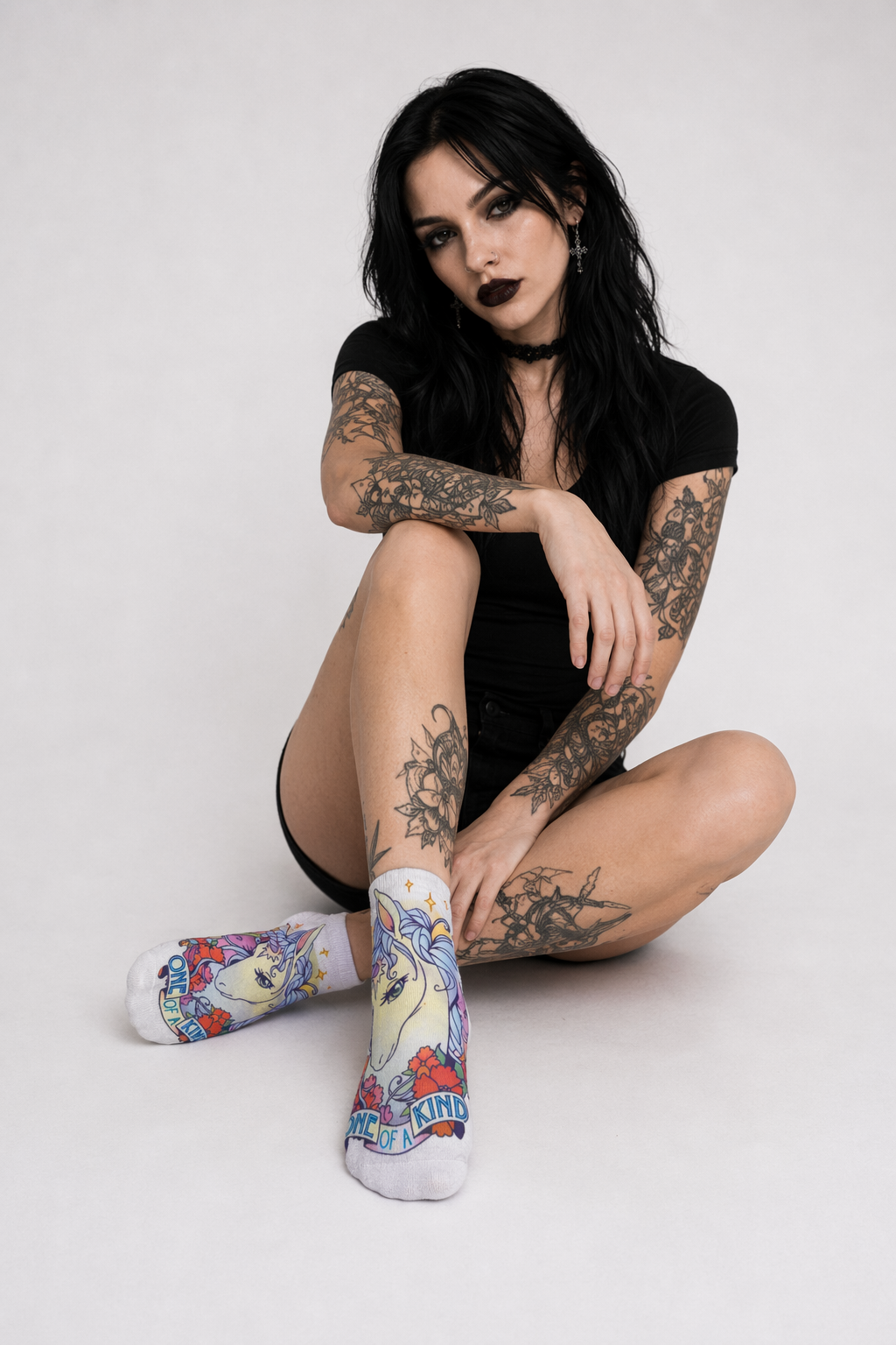 Majestic White Unicorn Socks with One Of A Kind Design Default Title