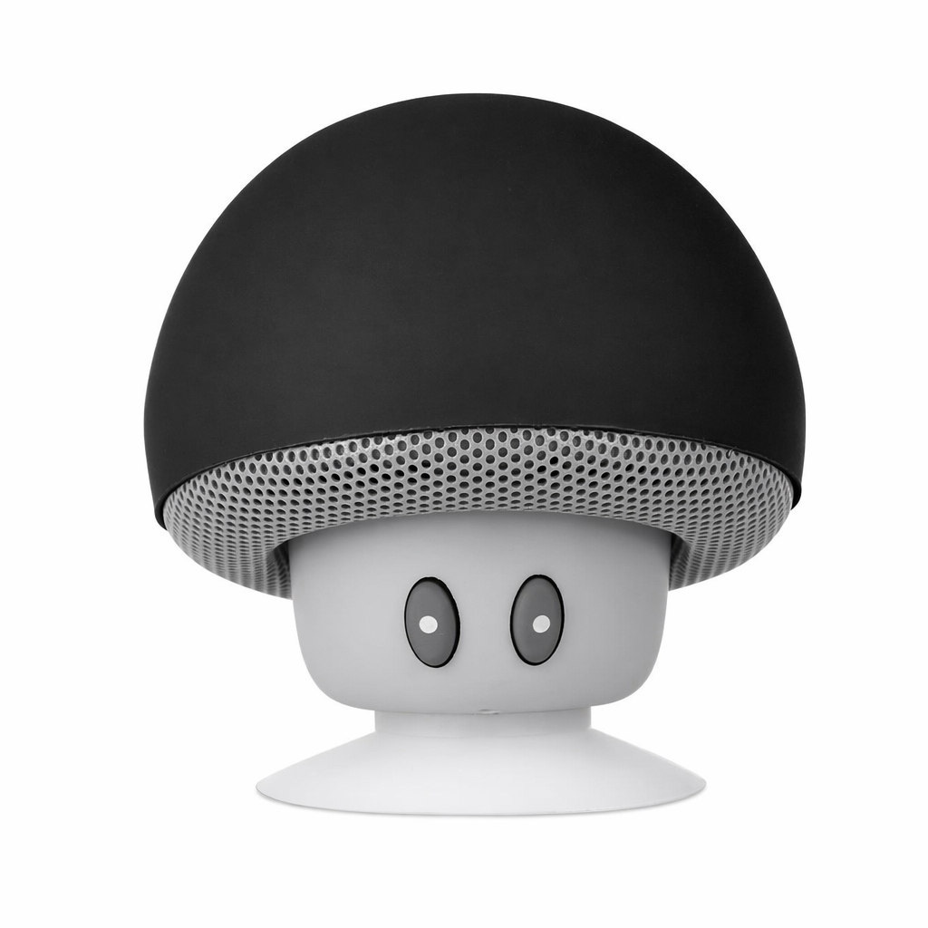 Portable Bluetooth Speaker with Suction Cup and Built-in Microphone Black