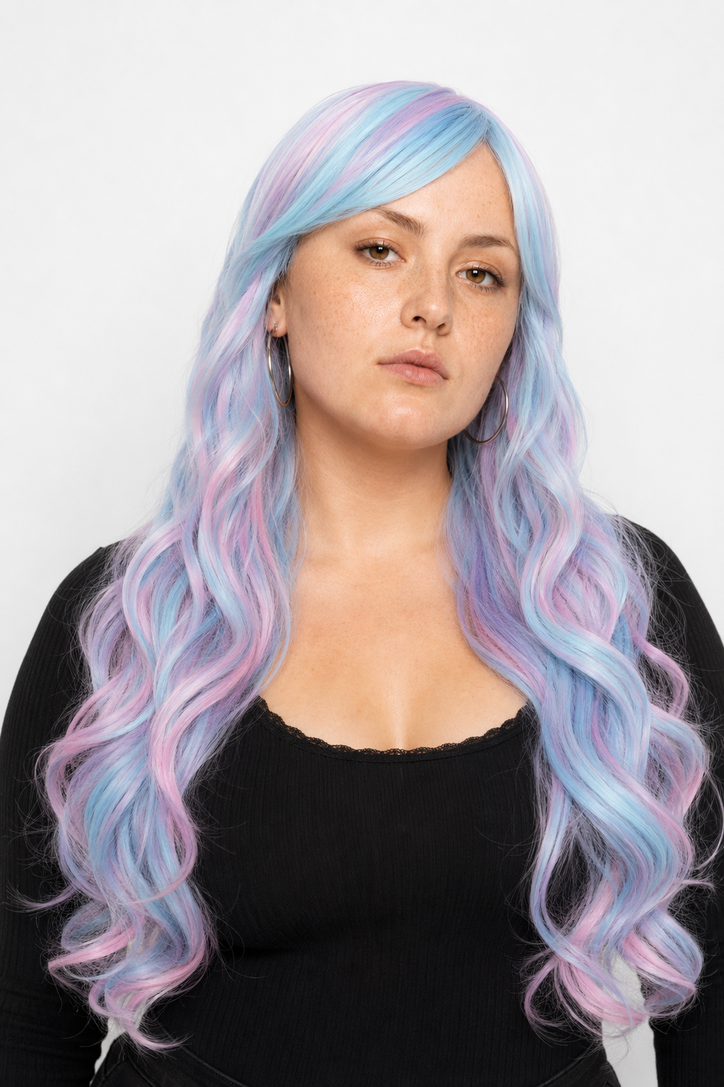 Cotton Candy Wig in Vibrant Colors for Cosplay or Kawaii Styles Cotton Candy