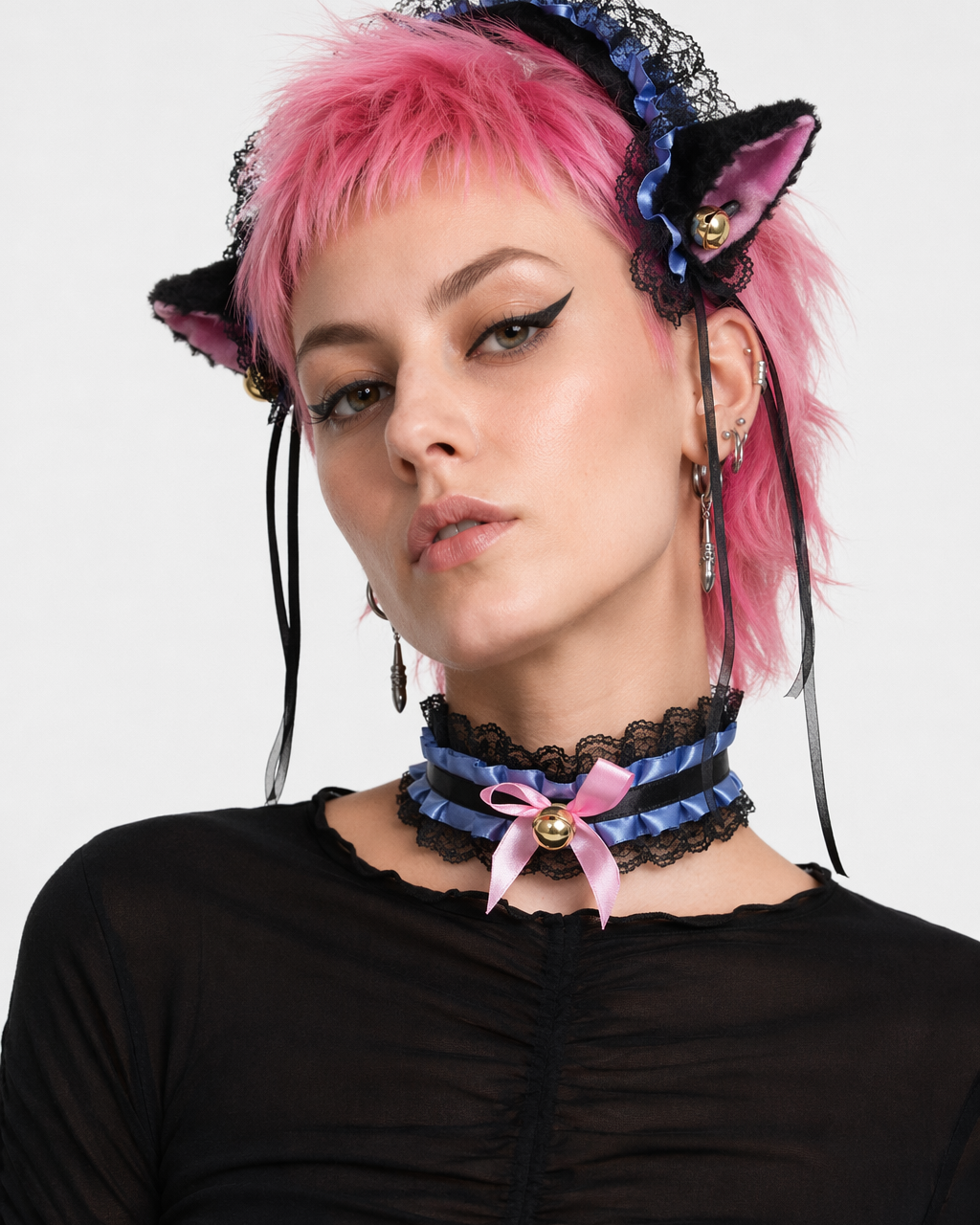 Neko Kitty Cat Complete Set with Headband, Collar, and Bracelets 10