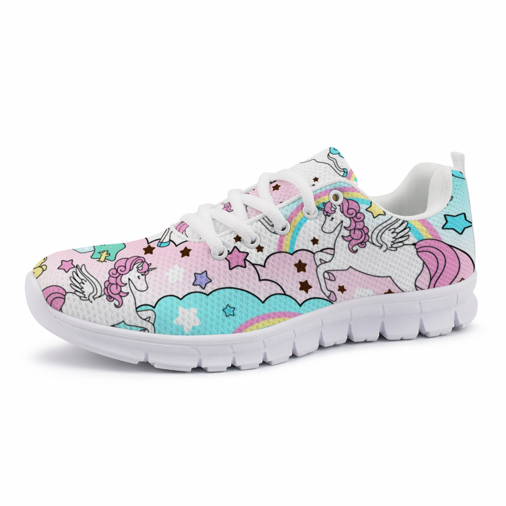 Rainbow Unicorn Running Shoes in Candy Colors Starry Unicorns