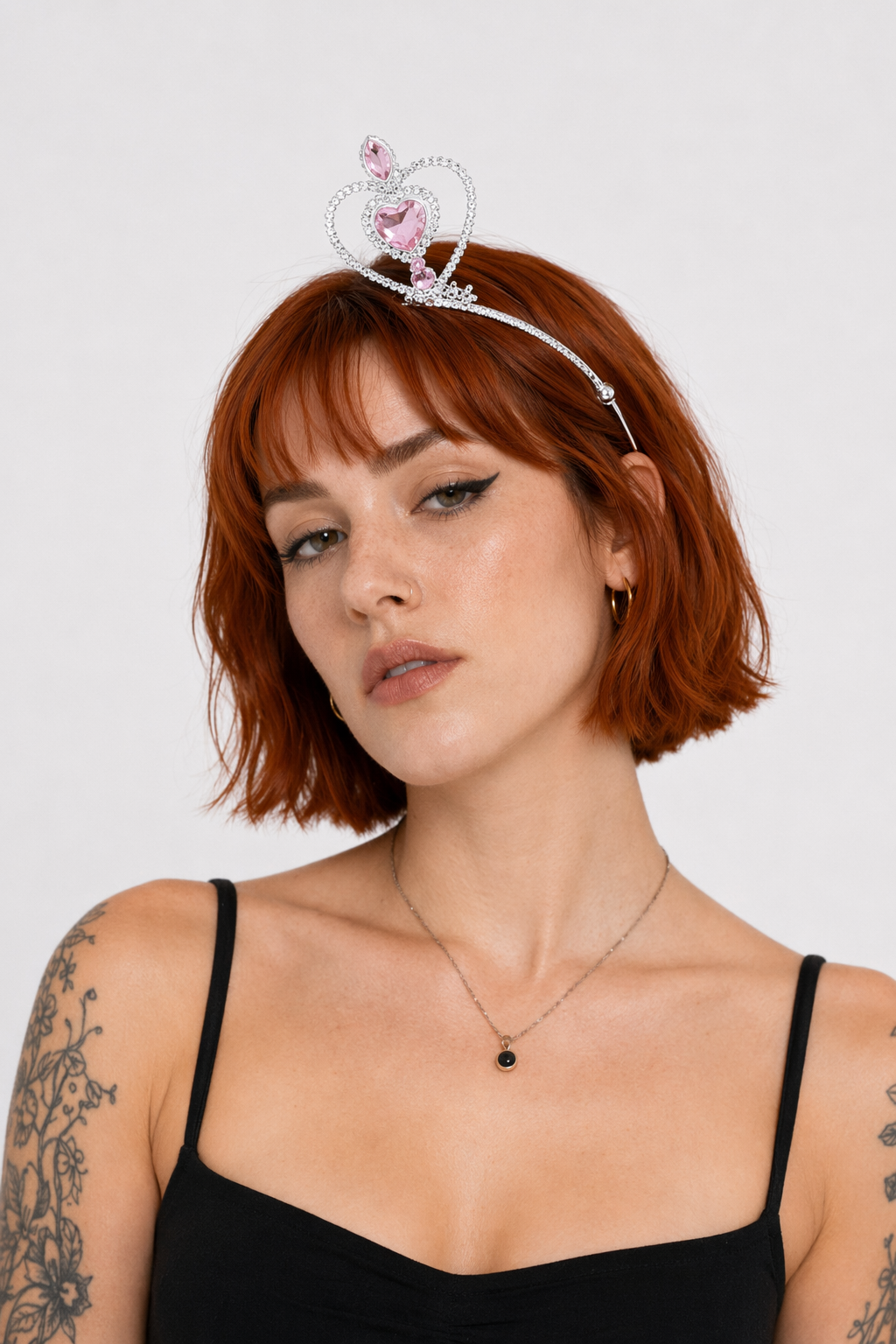 Rhinestone Embellished Gemstone Princess Tiara Magic Wand Pink