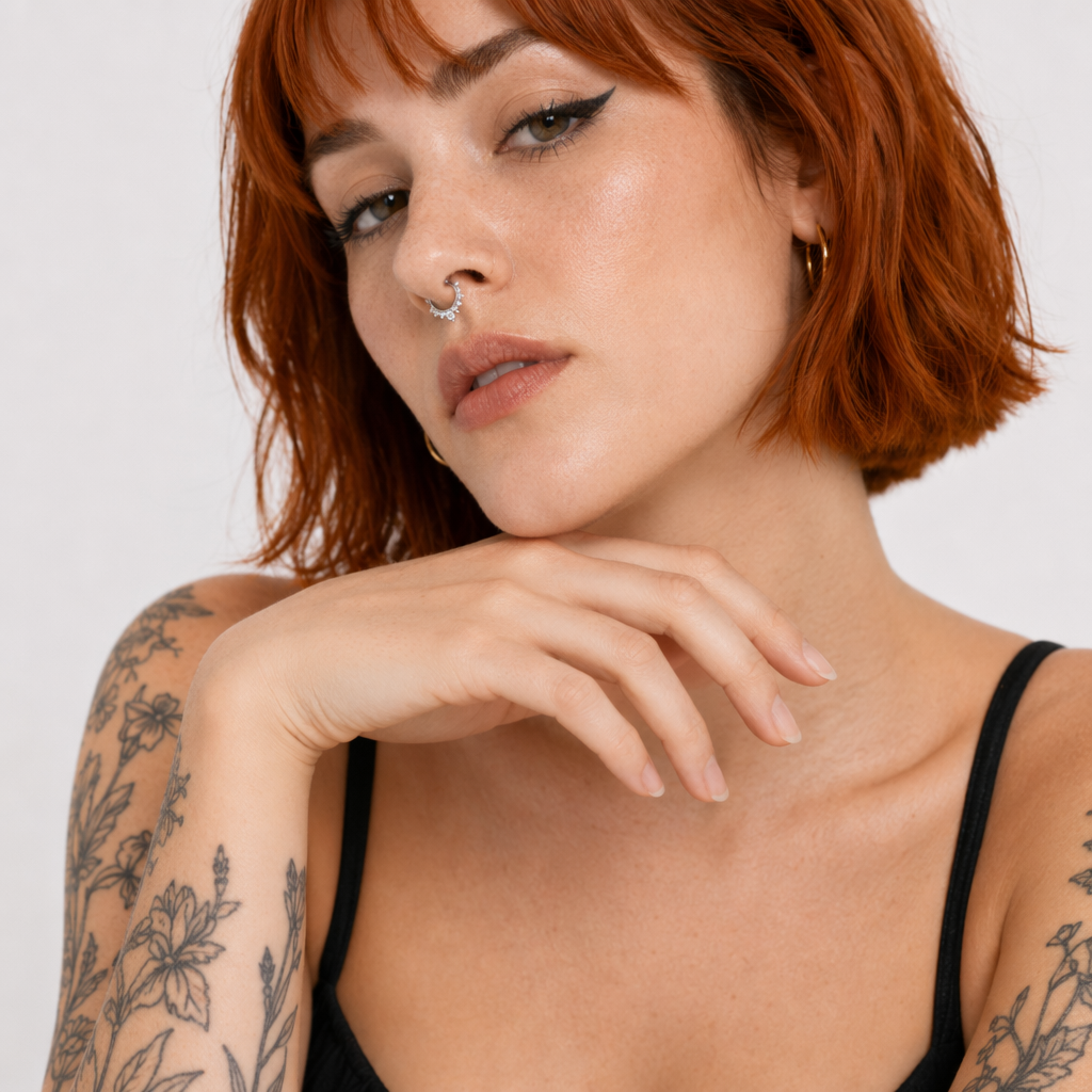 Realistic Septum Nose Rings for a Stylish Piercing Look Silver
