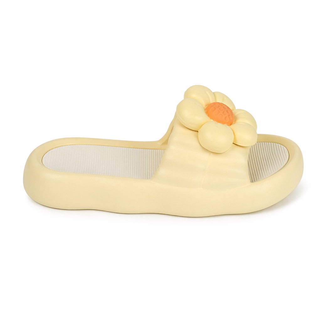 Fairy Tulip Slides for Ultimate Floral Comfort and Softness Yellow Daisy