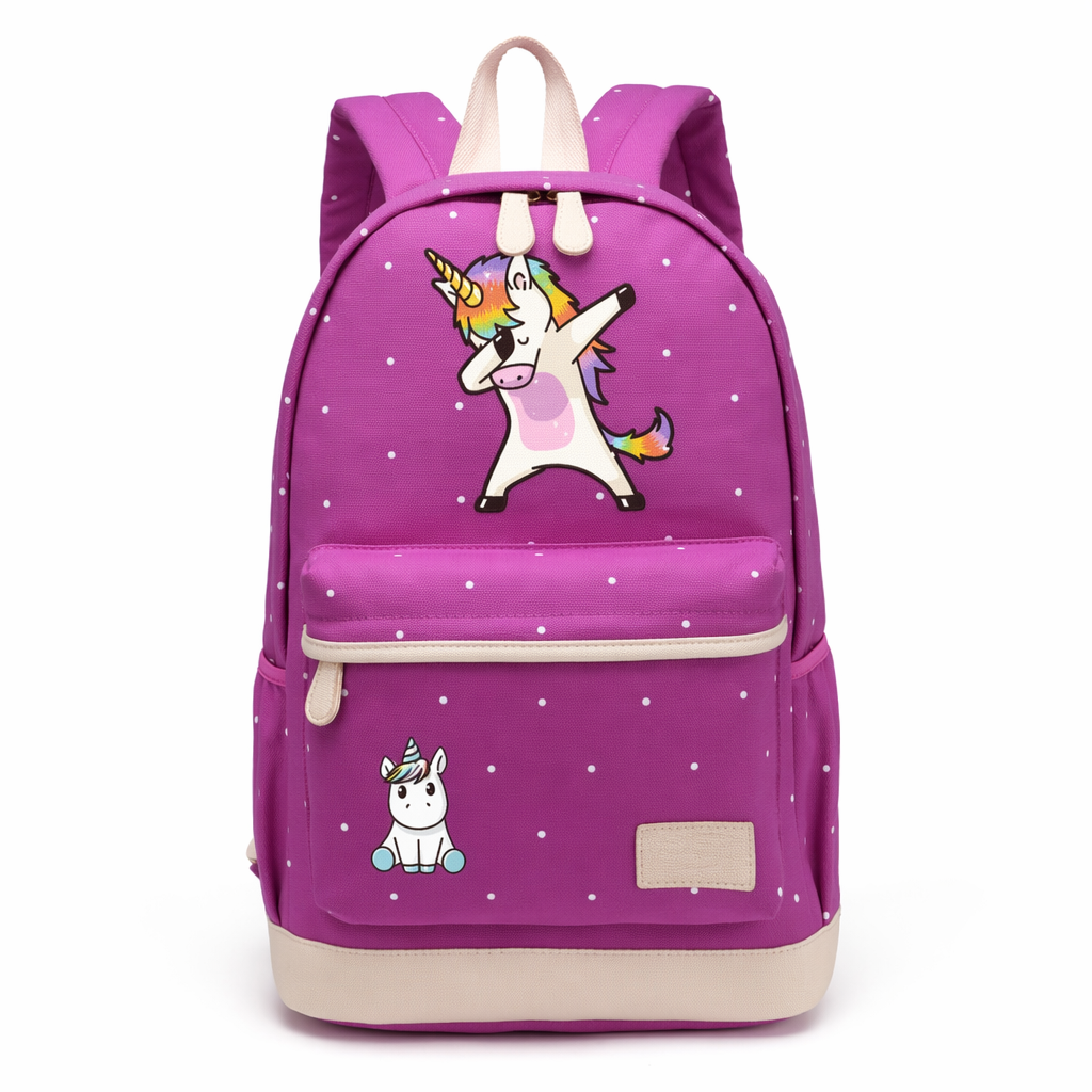 Kawaii Everyday Backpack in Various Styles and Colors Purple 2