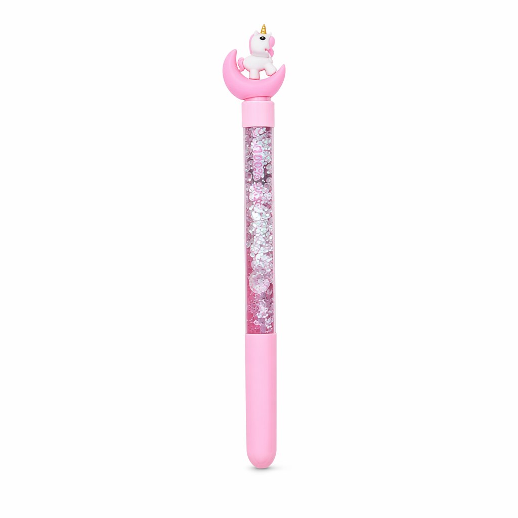 Pastel Unicorn Glitter Pens for Doodling and Display Pink