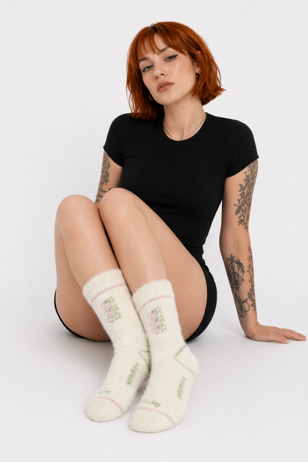 Fuzzy Strawberry Socks for Ultimate Comfort and Style Green