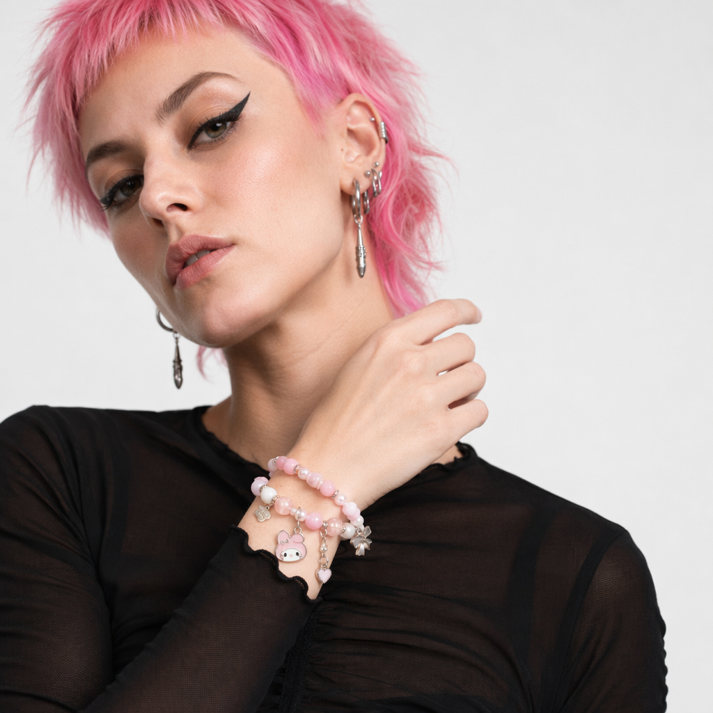 Kawaii Beaded Bracelets Inspired by Sanrio Characters My Melody