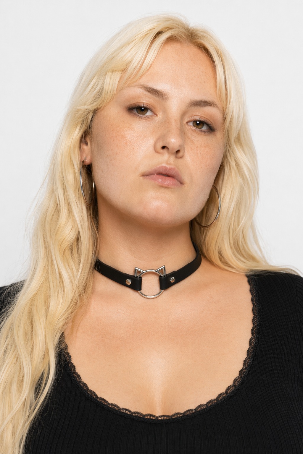 Kawaii Neko Cat Choker Necklace in Candy Colors Black