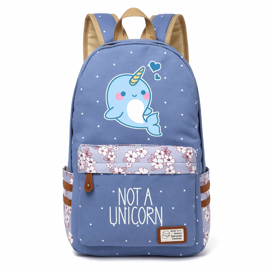 Kawaii Everyday Backpack in Various Styles and Colors Whale