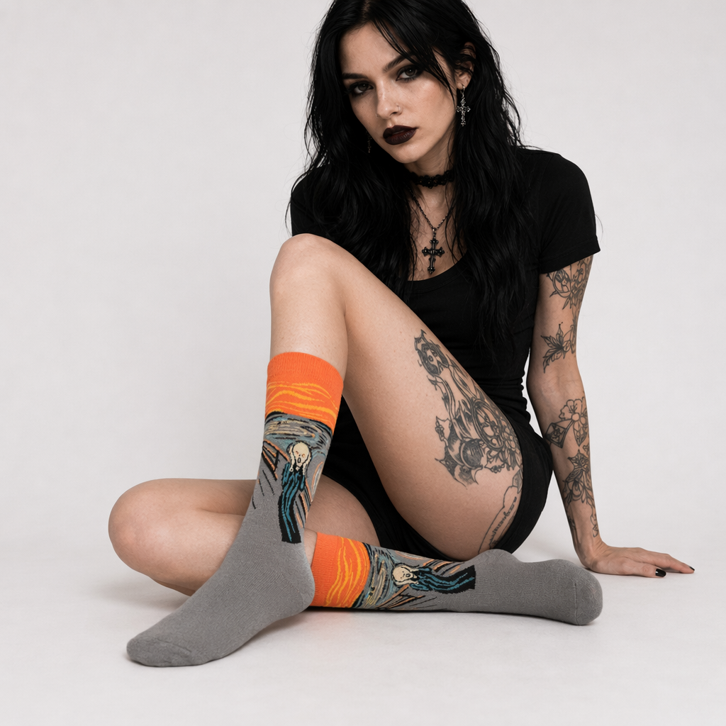 Cozy Knit Socks Featuring Vintage Artwork by Famous Artists 3