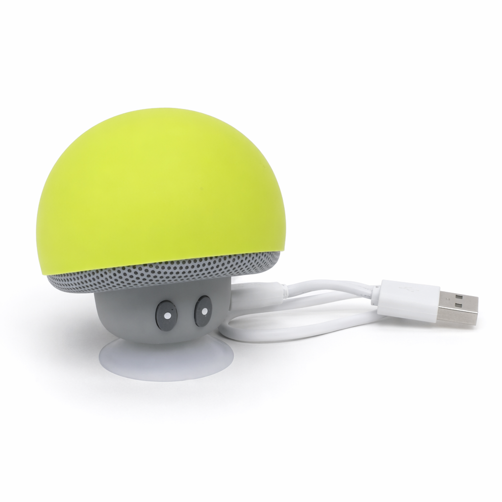 Portable Bluetooth Speaker with Suction Cup and Built-in Microphone Yellow