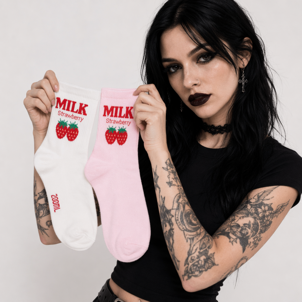 Strawberry Milk Socks Inspired by Harajuku Fashion Default