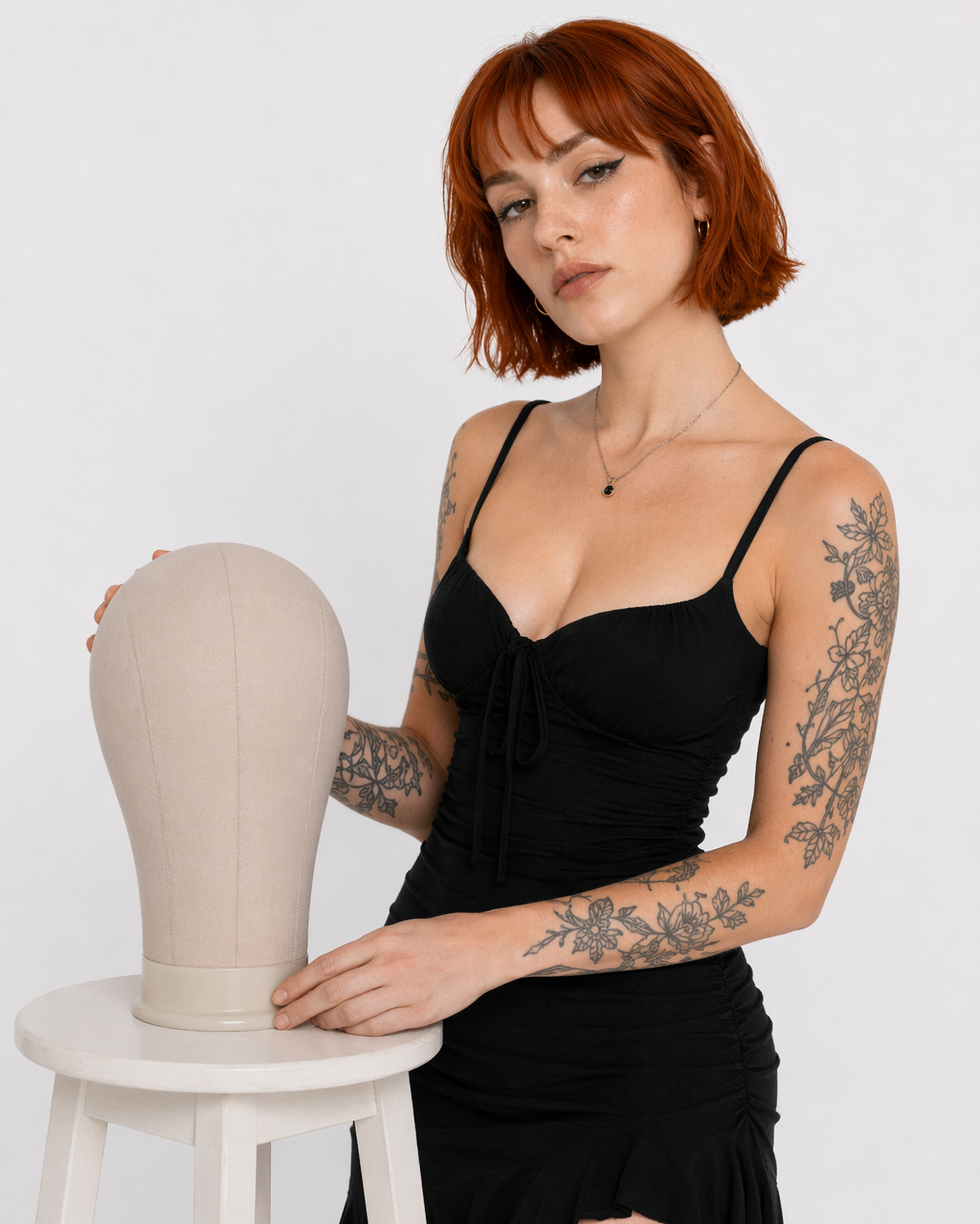 Canvas mannequin wig head 22 inches