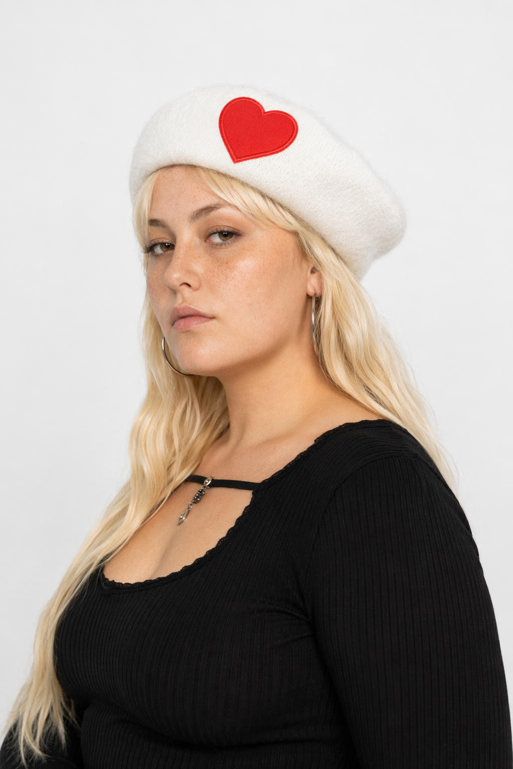 Pink Menhera Nurse Beret for Kawaii Fashion Enthusiasts White Heart