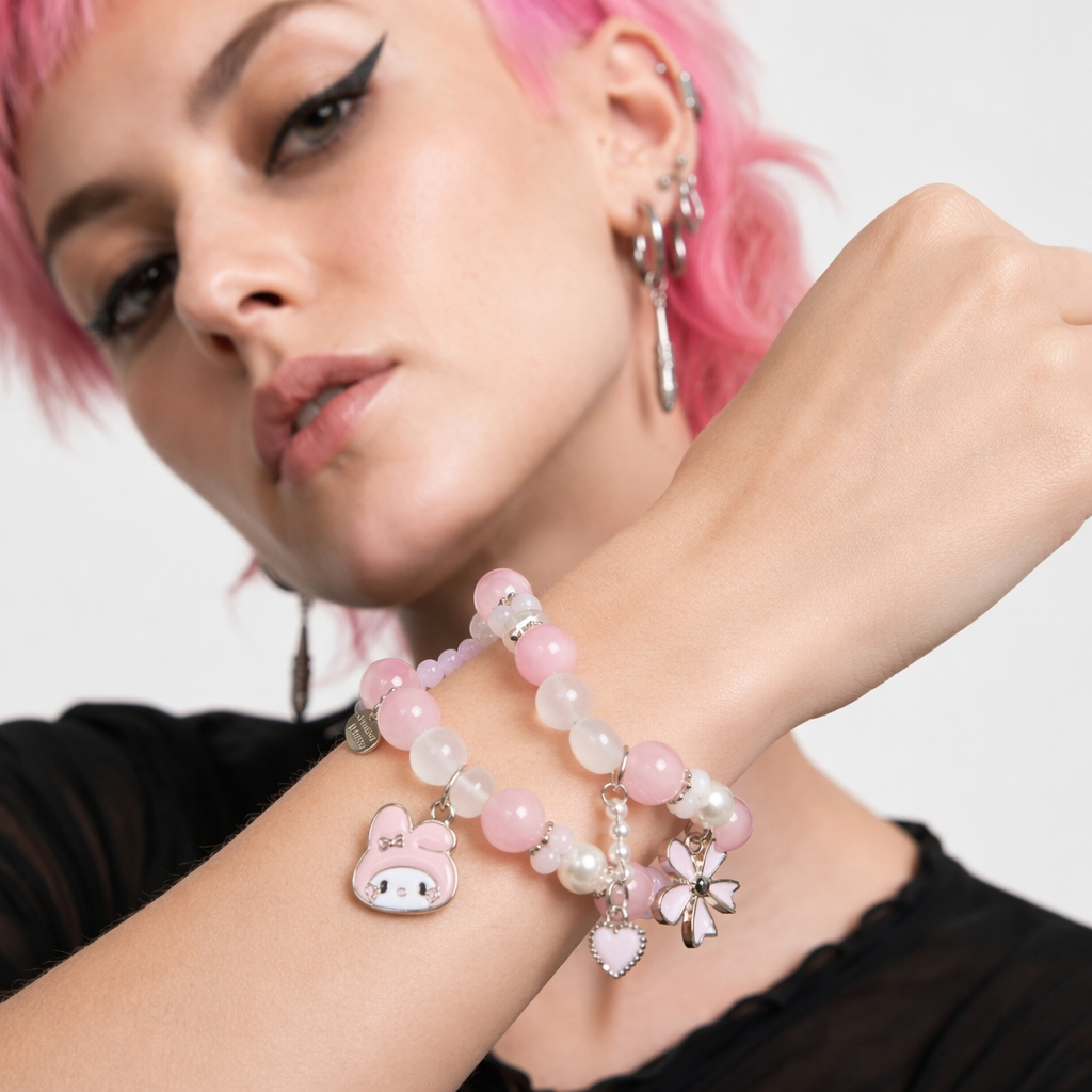 Kawaii Beaded Bracelets Inspired by Sanrio Characters My Melody