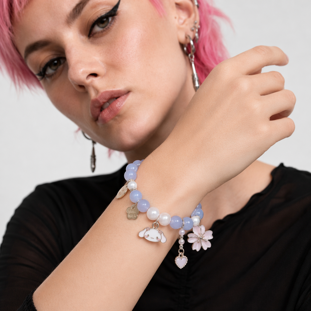 Kawaii Beaded Bracelets Inspired by Sanrio Characters Cinnamoroll