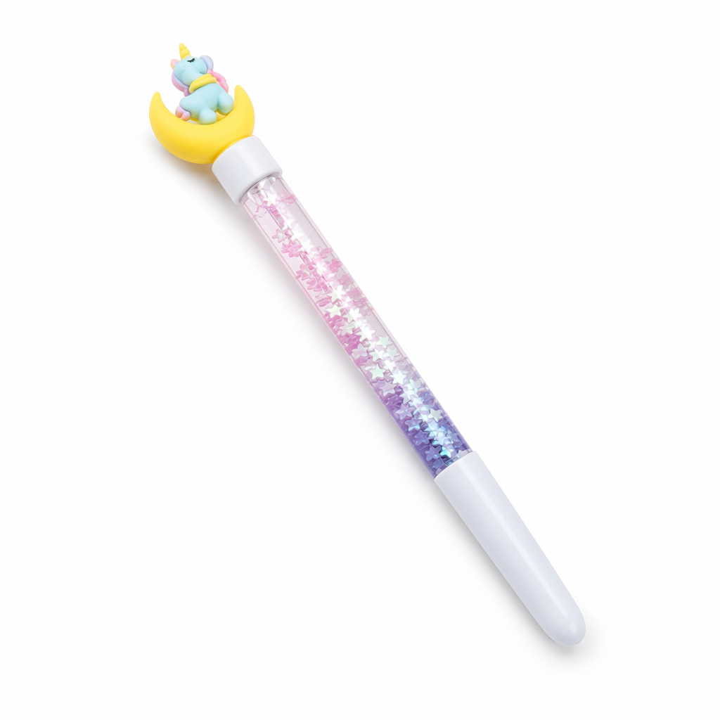 Pastel Unicorn Glitter Pens for Doodling and Display Yellow