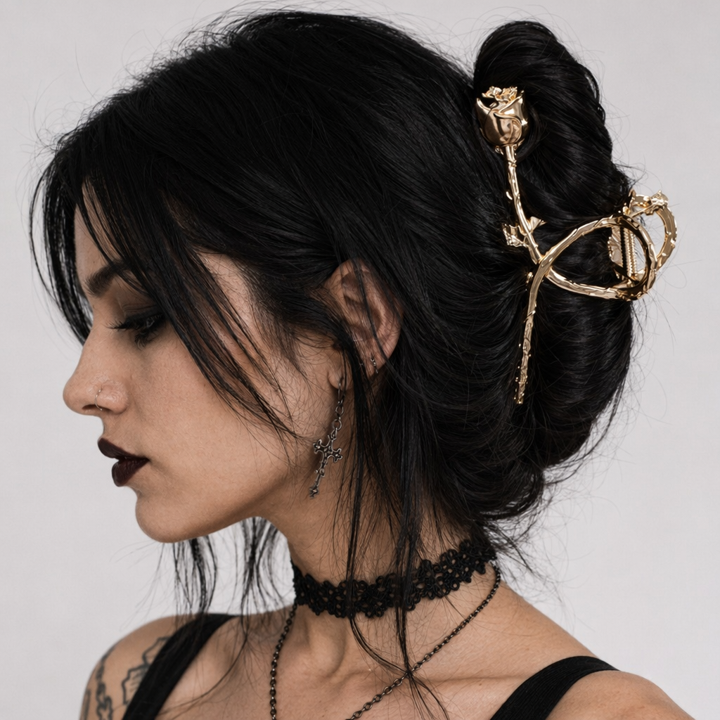 Dainty Floral Ceramic Hair Claw Clip for a Unique Style 21