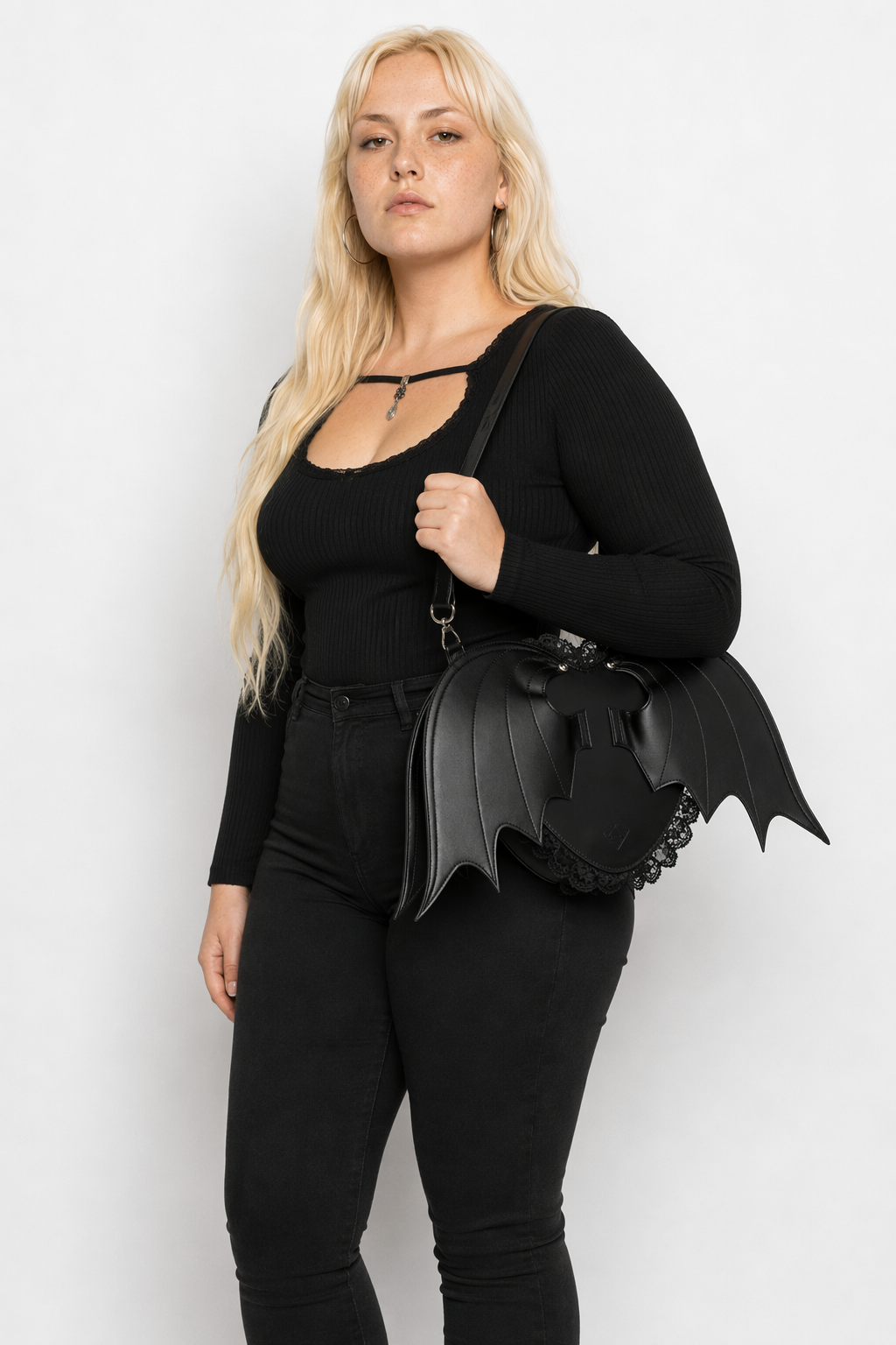 Dark Maiden Gothic Bat Wing Backpack in New Condition Default