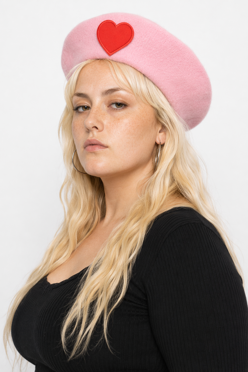 Pink Menhera Nurse Beret for Kawaii Fashion Enthusiasts Pink Heart