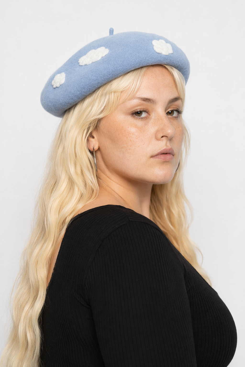 Kawaii Berets for Stylish Lolita Fashion and Accessories Blue Clouds