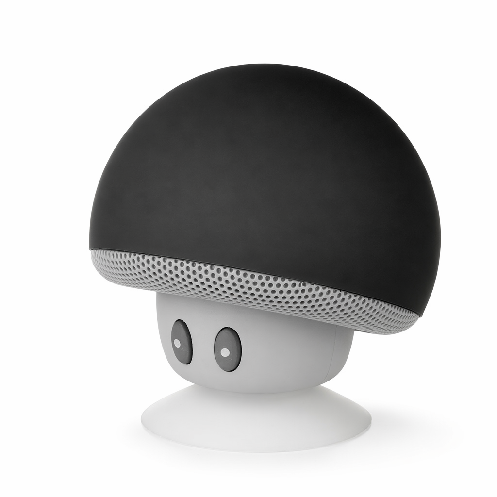 Portable Bluetooth Speaker with Suction Cup and Built-in Microphone Black