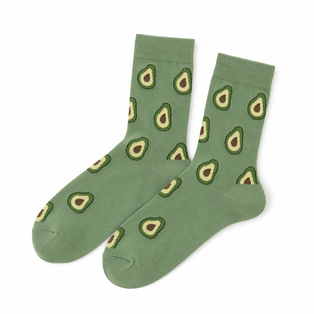 Kawaii Fruit Socks for a Sweet and Cozy Look Avocados
