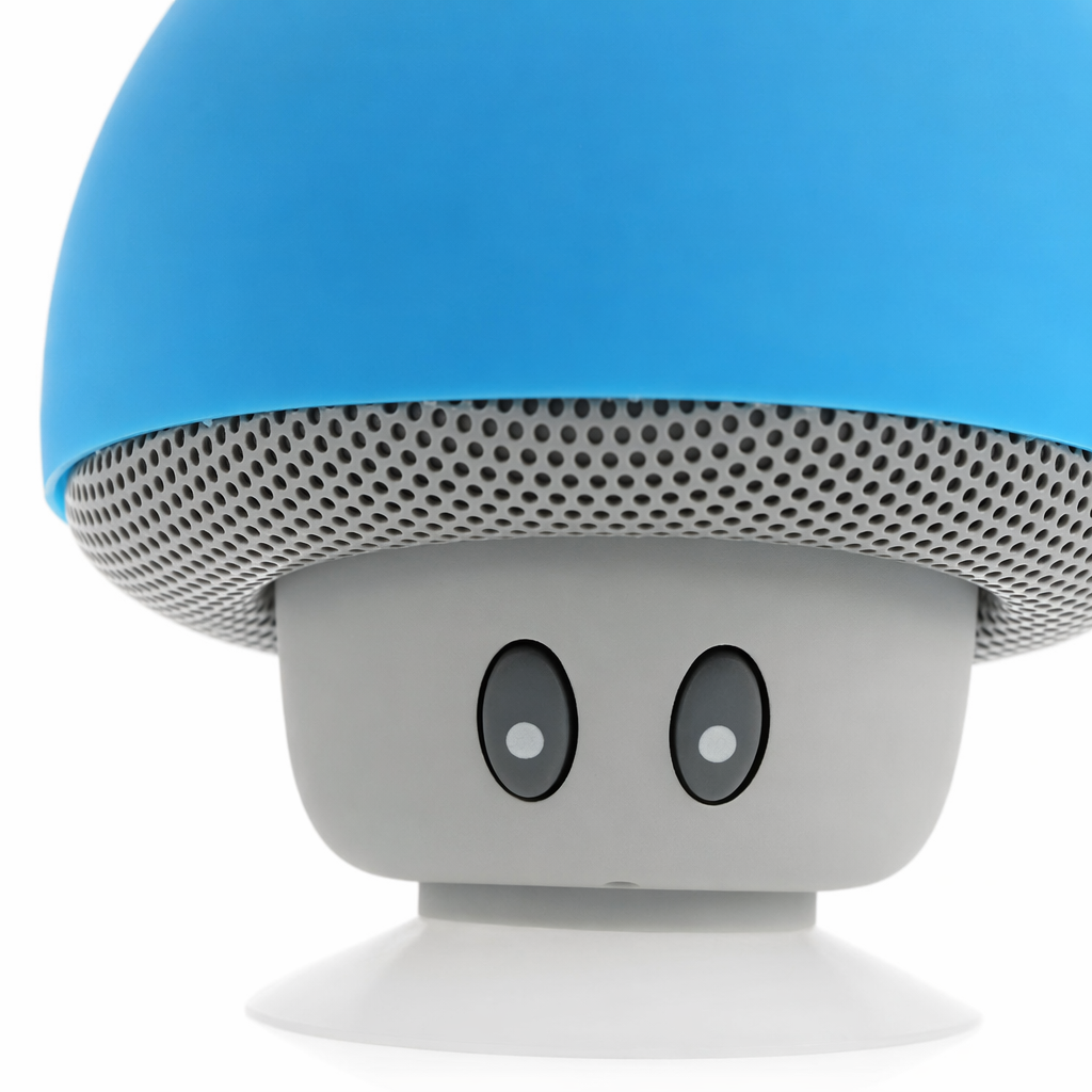 Portable Bluetooth Speaker with Suction Cup and Built-in Microphone Blue