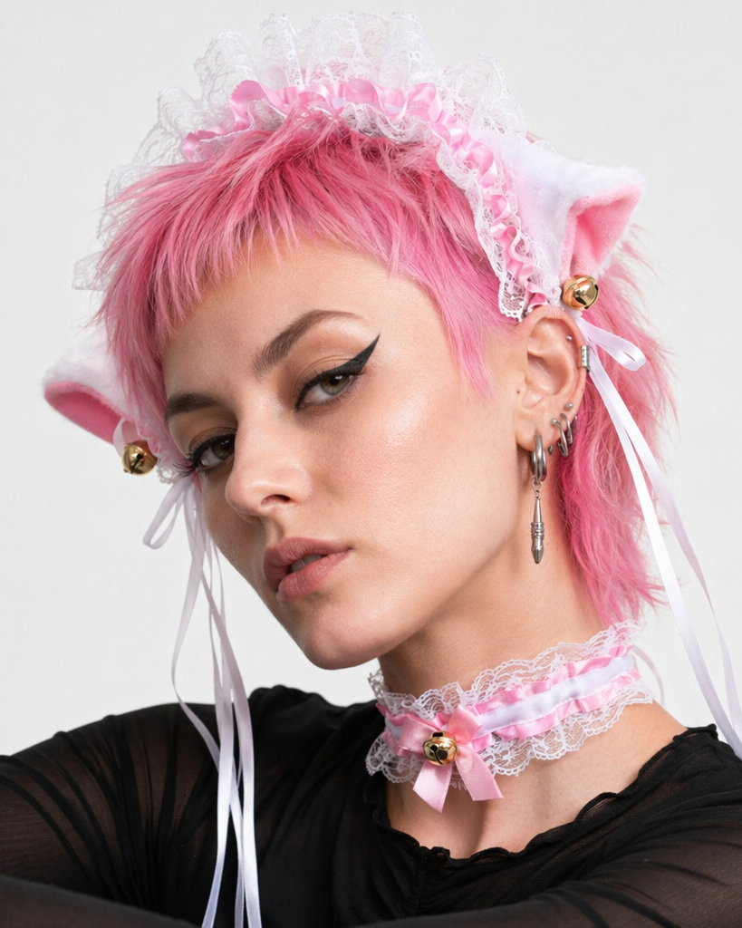 Neko Kitty Cat Complete Set with Headband, Collar, and Bracelets 1