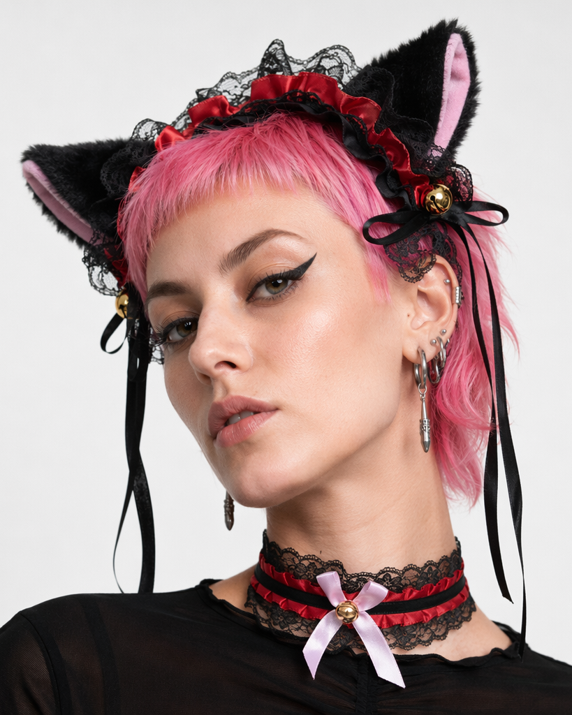 Neko Kitty Cat Complete Set with Headband, Collar, and Bracelets 9