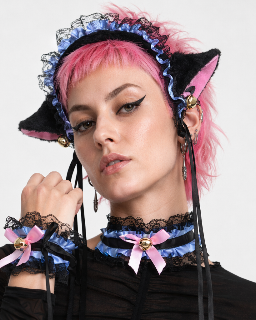 Neko Kitty Cat Complete Set with Headband, Collar, and Bracelets 10