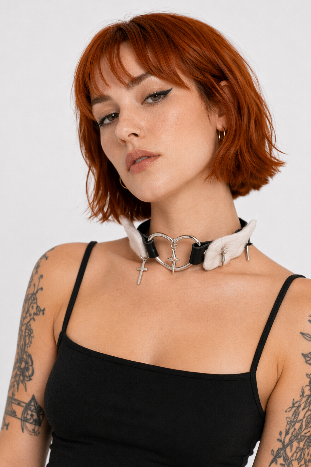 Menhera Lovecore Choker for Sweet and Edgy Style Black
