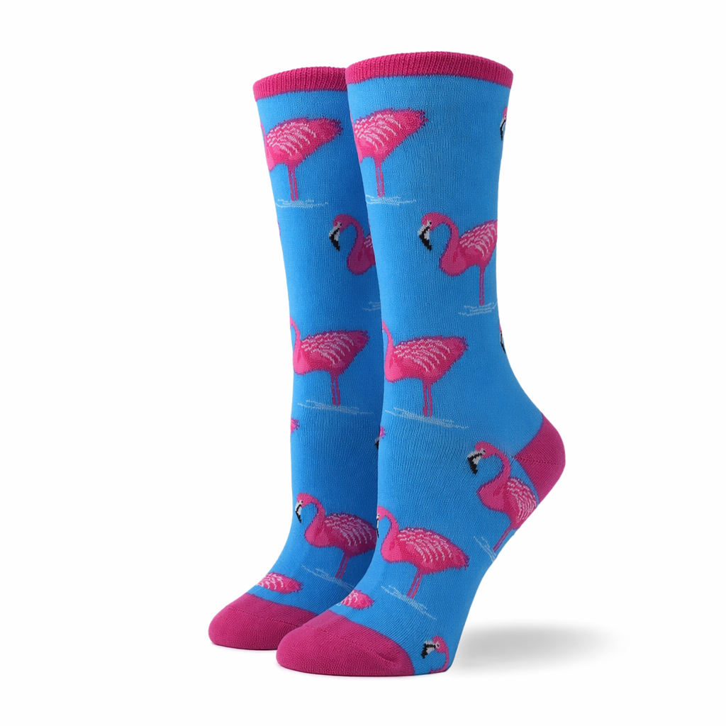 Vibrant Angel Kitten Socks for Kawaii Fashion Lovers Pink Flamingo