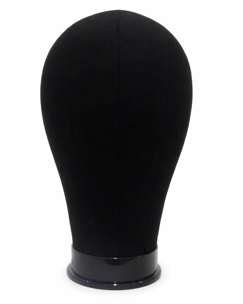 Canvas mannequin wig head 23 inch black canvas head