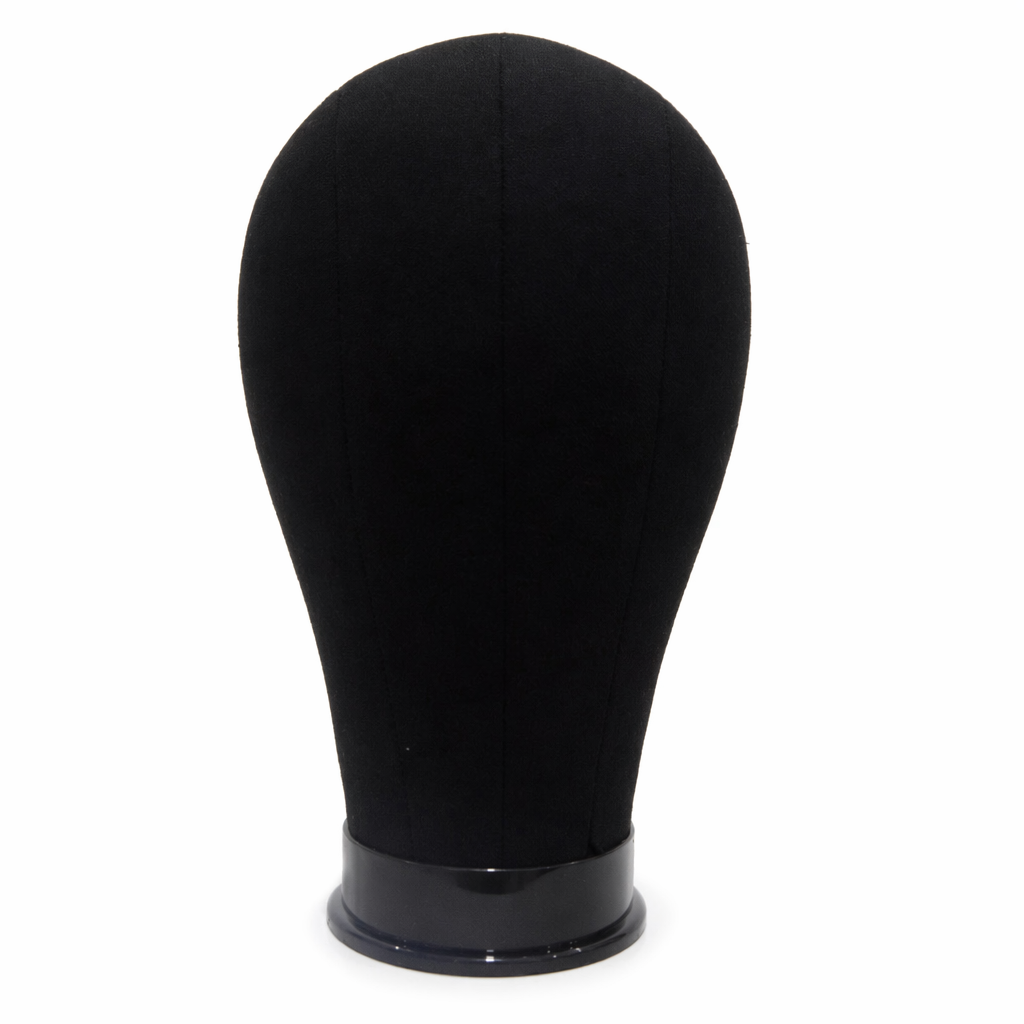 Canvas mannequin wig head 23 inch black canvas head