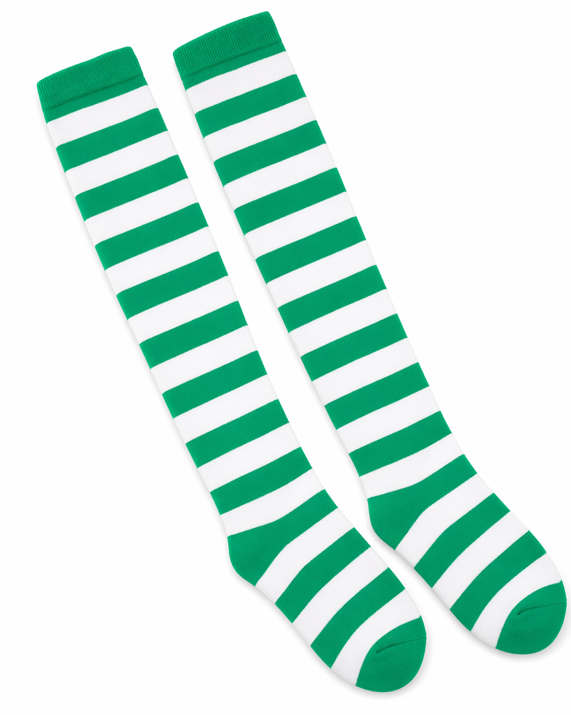 Thigh High Lolita Style Socks with Quality Elastic Comfort Green