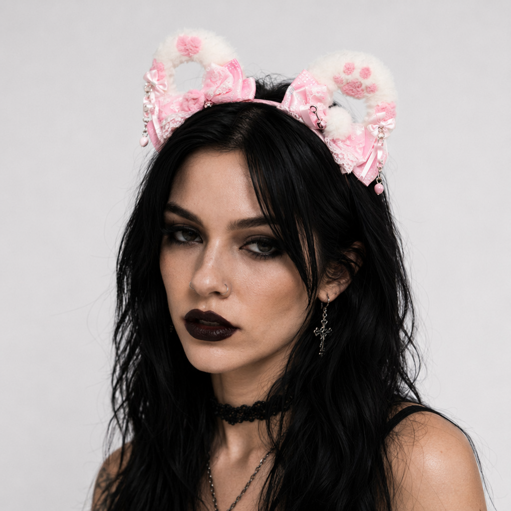 Lolita Bear Headband for Kawaii Cosplay Sweet Baby Ears Products Pink
