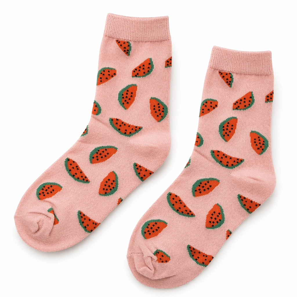 Kawaii Fruit Socks for a Sweet and Cozy Look Watermelon