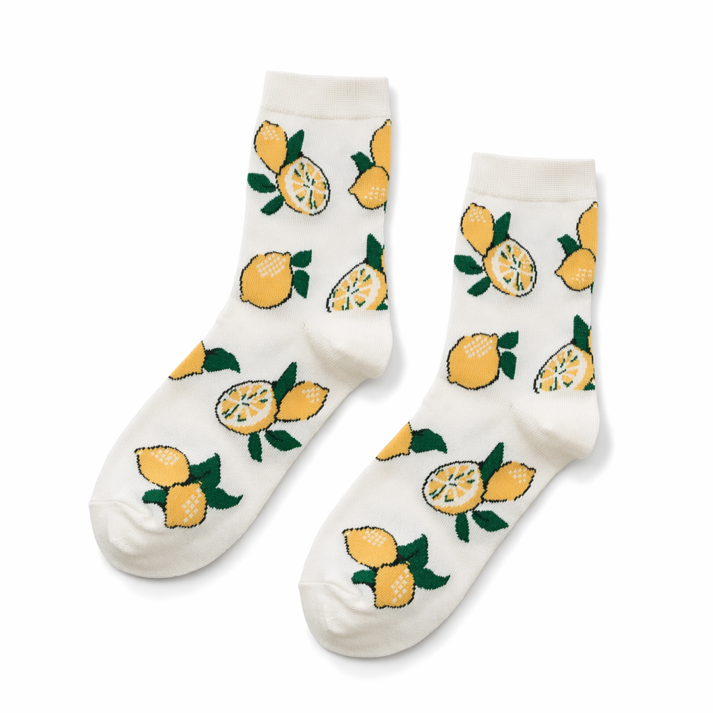 Kawaii Fruit Socks for a Sweet and Cozy Look Lemons
