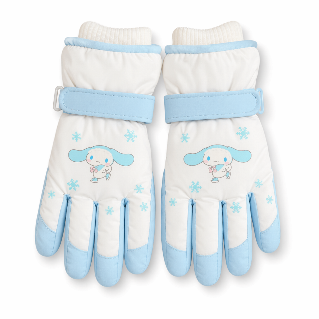 Cozy Kawaii Character Waterproof Gloves for Your Winter Wardrobe White Cinnamoroll