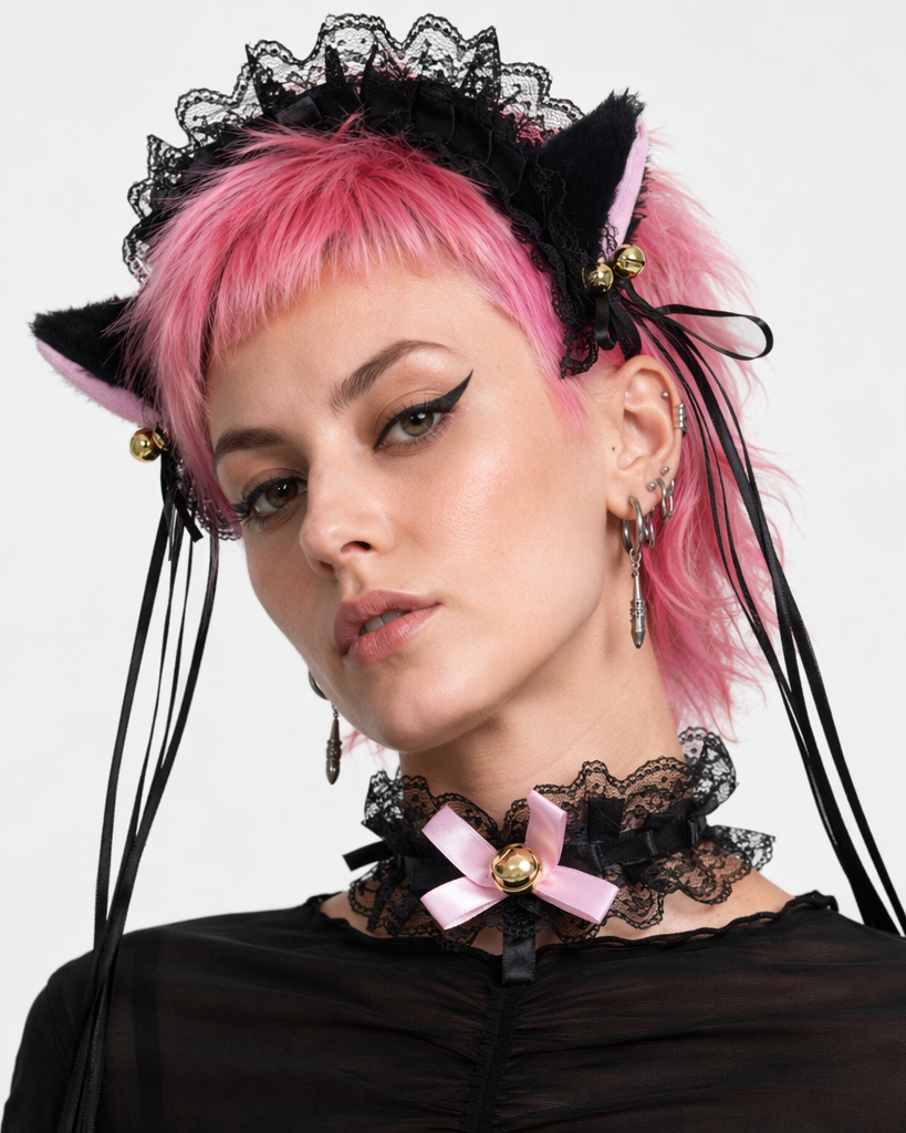 Neko Kitty Cat Complete Set with Headband, Collar, and Bracelets 11