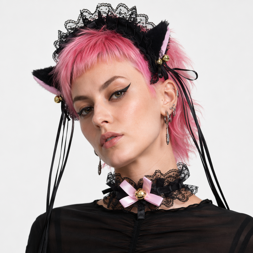 Neko Kitty Cat Complete Set with Headband, Collar, and Bracelets 11