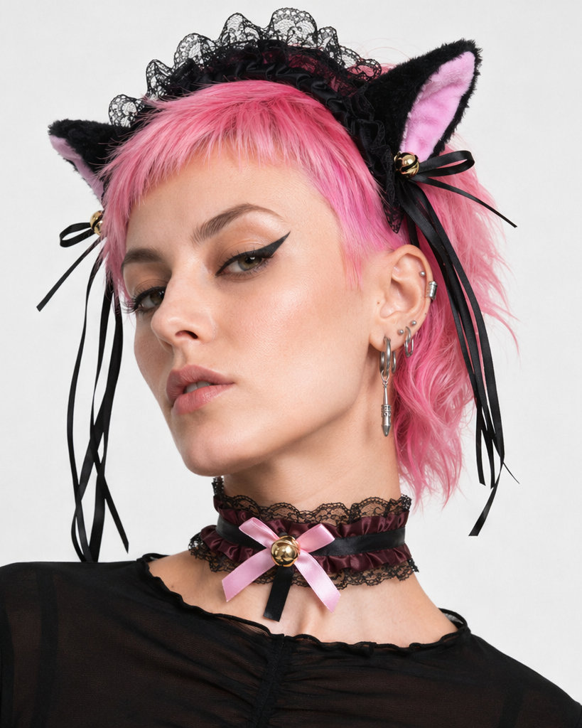 Neko Kitty Cat Complete Set with Headband, Collar, and Bracelets 13