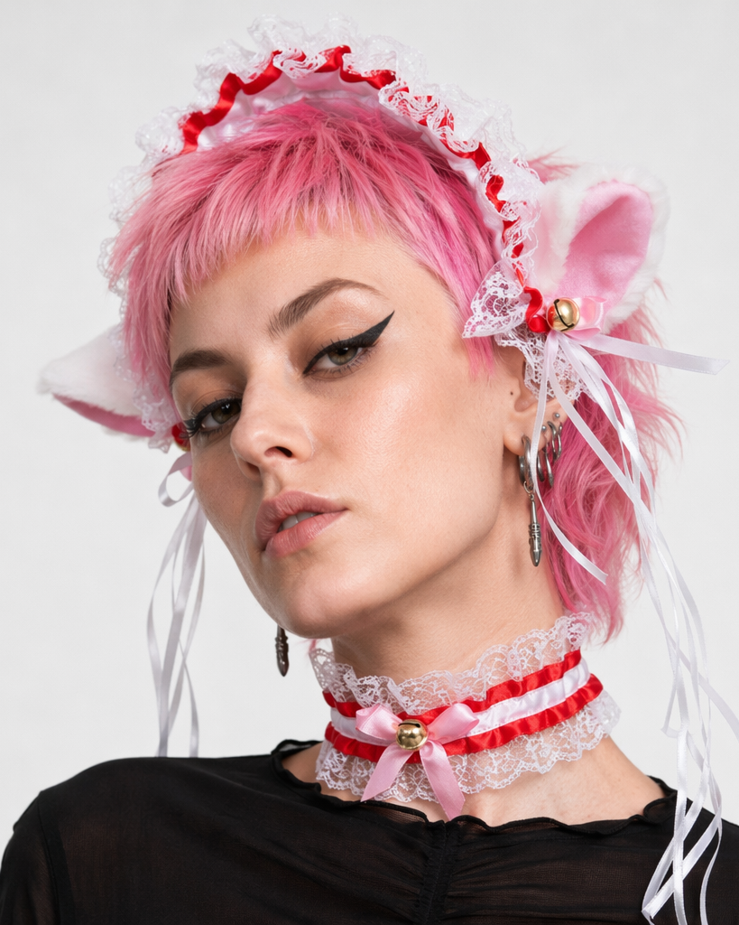 Neko Kitty Cat Complete Set with Headband, Collar, and Bracelets 3