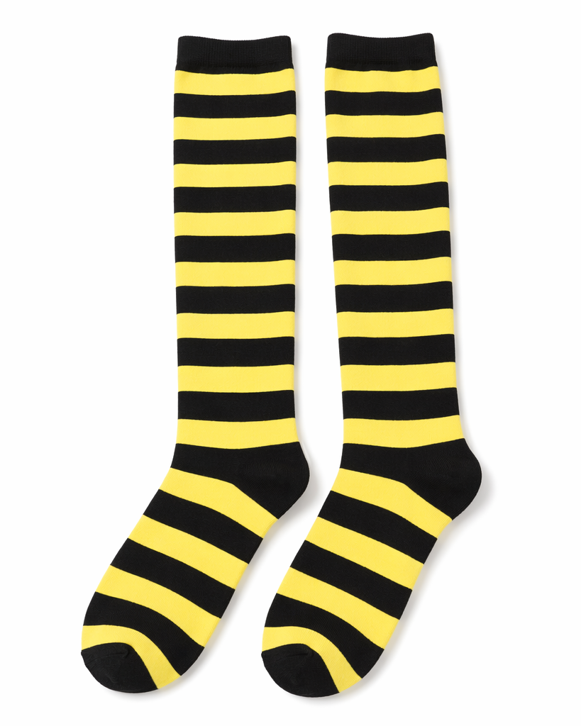 Thigh High Lolita Style Socks with Quality Elastic Comfort Yellow
