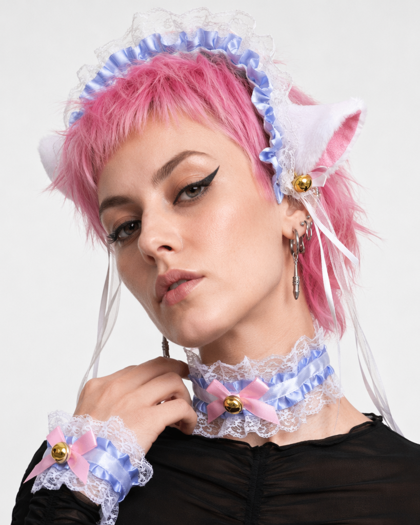Neko Kitty Cat Complete Set with Headband, Collar, and Bracelets 4